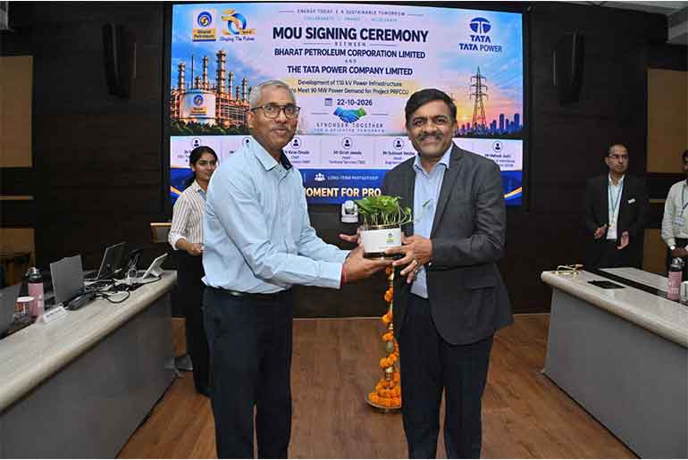 Tata Power, BPCL Sign MoU for 110 kV Power Infrastructure at Mumbai Refinery Tata Power, BPCL Sign MoU for 110 kV Power Infrastructure at Mumbai Refinery