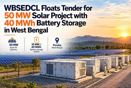 WBSEDCL Floats Tender for 50 MW Solar Project with 40 MWh Battery Storage WBSEDCL Floats Tender for 50 MW Solar Project